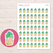I-19519 planner sticker sheet with enlarged sticker detail