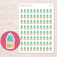 I-19531 planner sticker sheet with enlarged sticker detail
