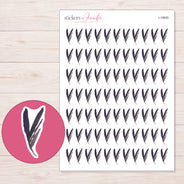 I-19600 planner sticker sheet with enlarged sticker detail