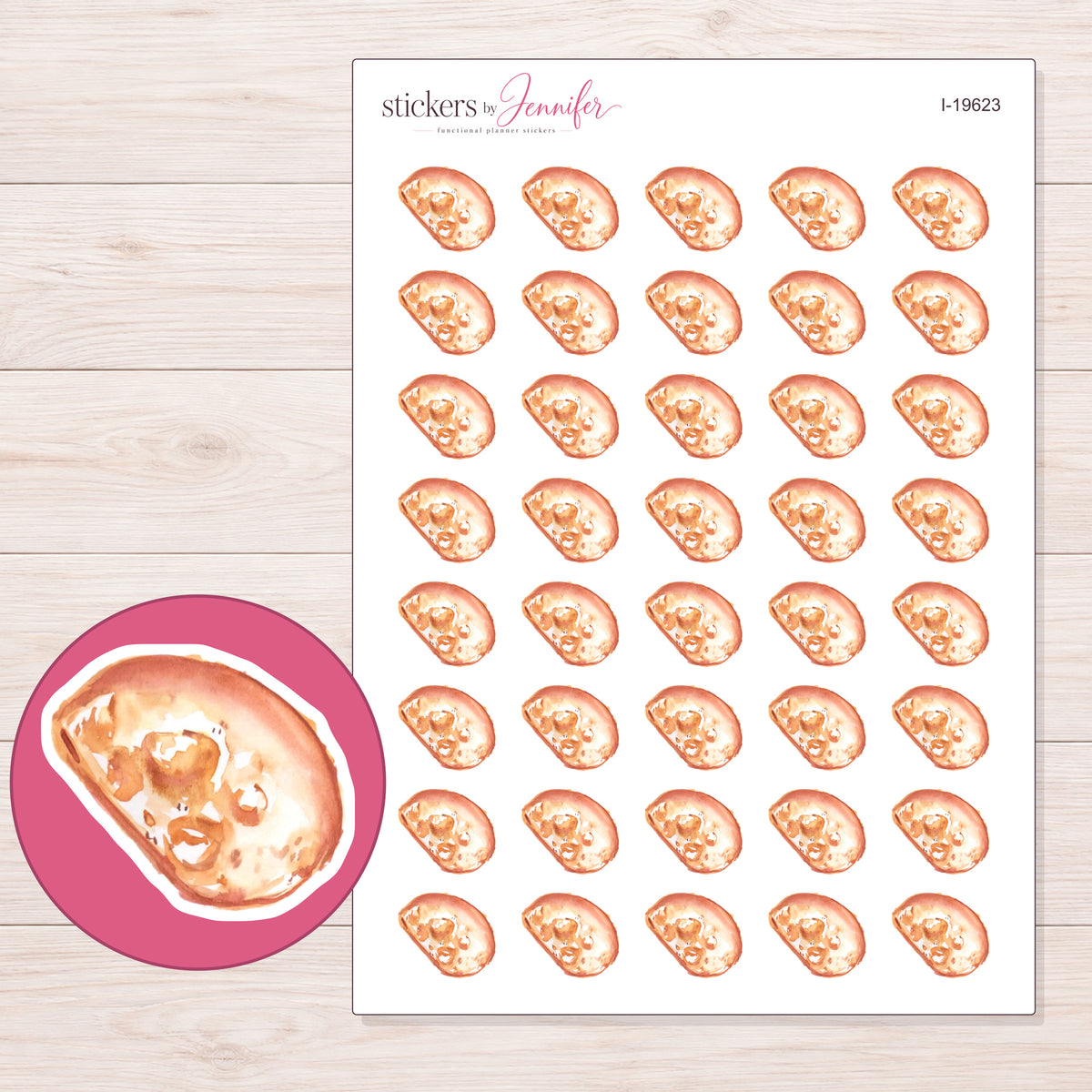 I-19623 planner sticker sheet with enlarged sticker detail