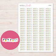 I-19630 planner sticker sheet with enlarged sticker detail