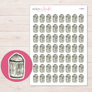 I-19641 planner sticker sheet with enlarged sticker detail