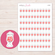 I-19647 planner sticker sheet with enlarged sticker detail