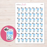 I-19674 planner sticker sheet with enlarged sticker detail