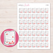 I-19690 planner sticker sheet with enlarged sticker detail
