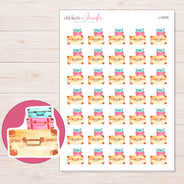 I-19705 planner sticker sheet with enlarged sticker detail