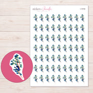 I-19708 planner sticker sheet with enlarged sticker detail