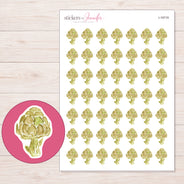 I-19719 planner sticker sheet with enlarged sticker detail