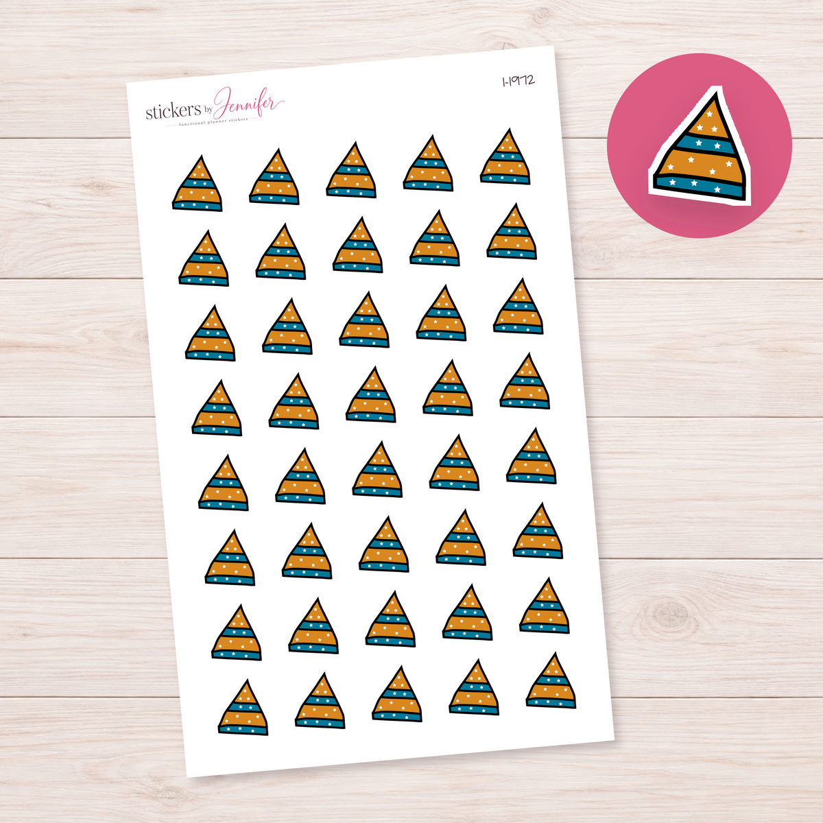 Starry Party Hat Planner Stickers | I-1972