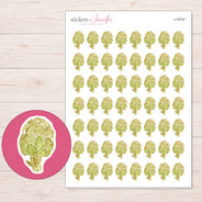 I-19727 planner sticker sheet with enlarged sticker detail