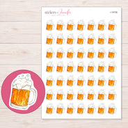 I-19738 planner sticker sheet with enlarged sticker detail