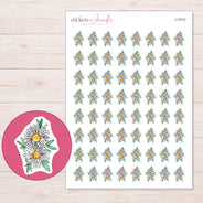 I-19747 planner sticker sheet with enlarged sticker detail
