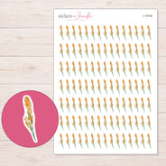 I-19748 planner sticker sheet with enlarged sticker detail