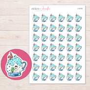 I-19778 planner sticker sheet with enlarged sticker detail