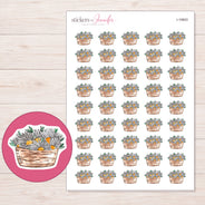 I-19803 planner sticker sheet with enlarged sticker detail