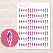 I-19809 planner sticker sheet with enlarged sticker detail