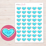 I-19814 planner sticker sheet with enlarged sticker detail
