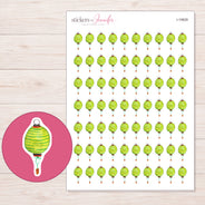 I-19829 planner sticker sheet with enlarged sticker detail
