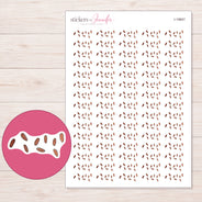 I-19847 planner sticker sheet with enlarged sticker detail