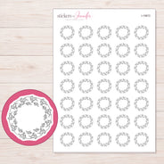 I-19872 planner sticker sheet with enlarged sticker detail