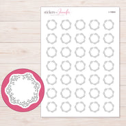 I-19884 planner sticker sheet with enlarged sticker detail