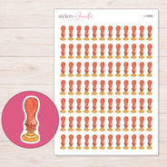 I-19885 planner sticker sheet with enlarged sticker detail