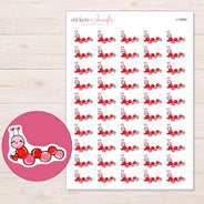 I-19890 planner sticker sheet with enlarged sticker detail