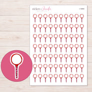 I-19894 planner sticker sheet with enlarged sticker detail