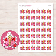 I-19906 planner sticker sheet with enlarged sticker detail