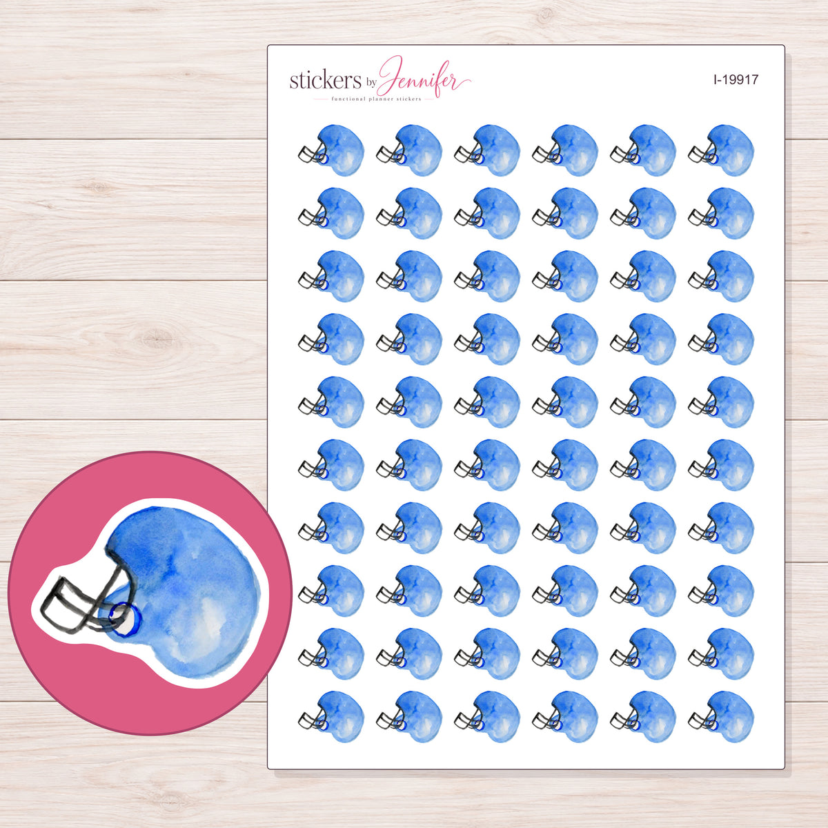 I-19917 planner sticker sheet with enlarged sticker detail