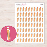 I-19940 planner sticker sheet with enlarged sticker detail