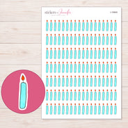 I-19949 planner sticker sheet with enlarged sticker detail