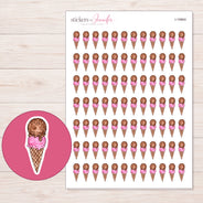 I-19964 planner sticker sheet with enlarged sticker detail