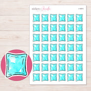 I-19974 planner sticker sheet with enlarged sticker detail