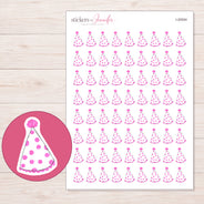 I-20004 planner sticker sheet with enlarged sticker detail