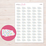 I-20009 planner sticker sheet with enlarged sticker detail