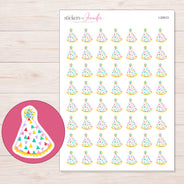 I-20013 planner sticker sheet with enlarged sticker detail