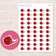 I-20038 planner sticker sheet with enlarged sticker detail