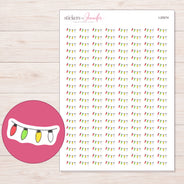 I-20074 planner sticker sheet with enlarged sticker detail