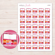 I-20085 planner sticker sheet with enlarged sticker detail