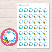 I-20086 planner sticker sheet with enlarged sticker detail