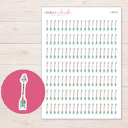 I-20118 planner sticker sheet with enlarged sticker detail