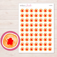 I-20143 planner sticker sheet with enlarged sticker detail