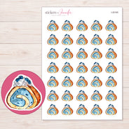 I-20165 planner sticker sheet with enlarged sticker detail
