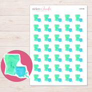 I-20166 planner sticker sheet with enlarged sticker detail