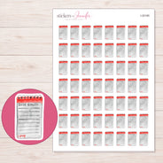 I-20185 planner sticker sheet with enlarged sticker detail