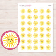 I-20187 planner sticker sheet with enlarged sticker detail