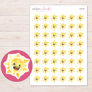 I-20190 planner sticker sheet with enlarged sticker detail