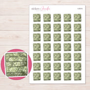 I-20216 planner sticker sheet with enlarged sticker detail