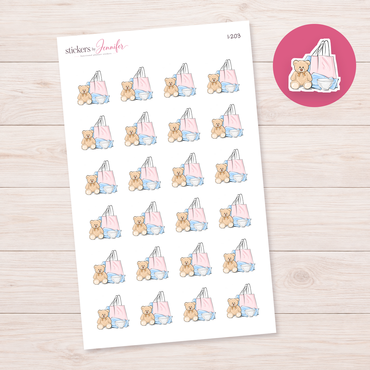 Baby Shopping Supplies Planner Stickers | I-203